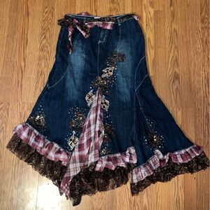NWT-West 36th vintage denim maxi skirt
